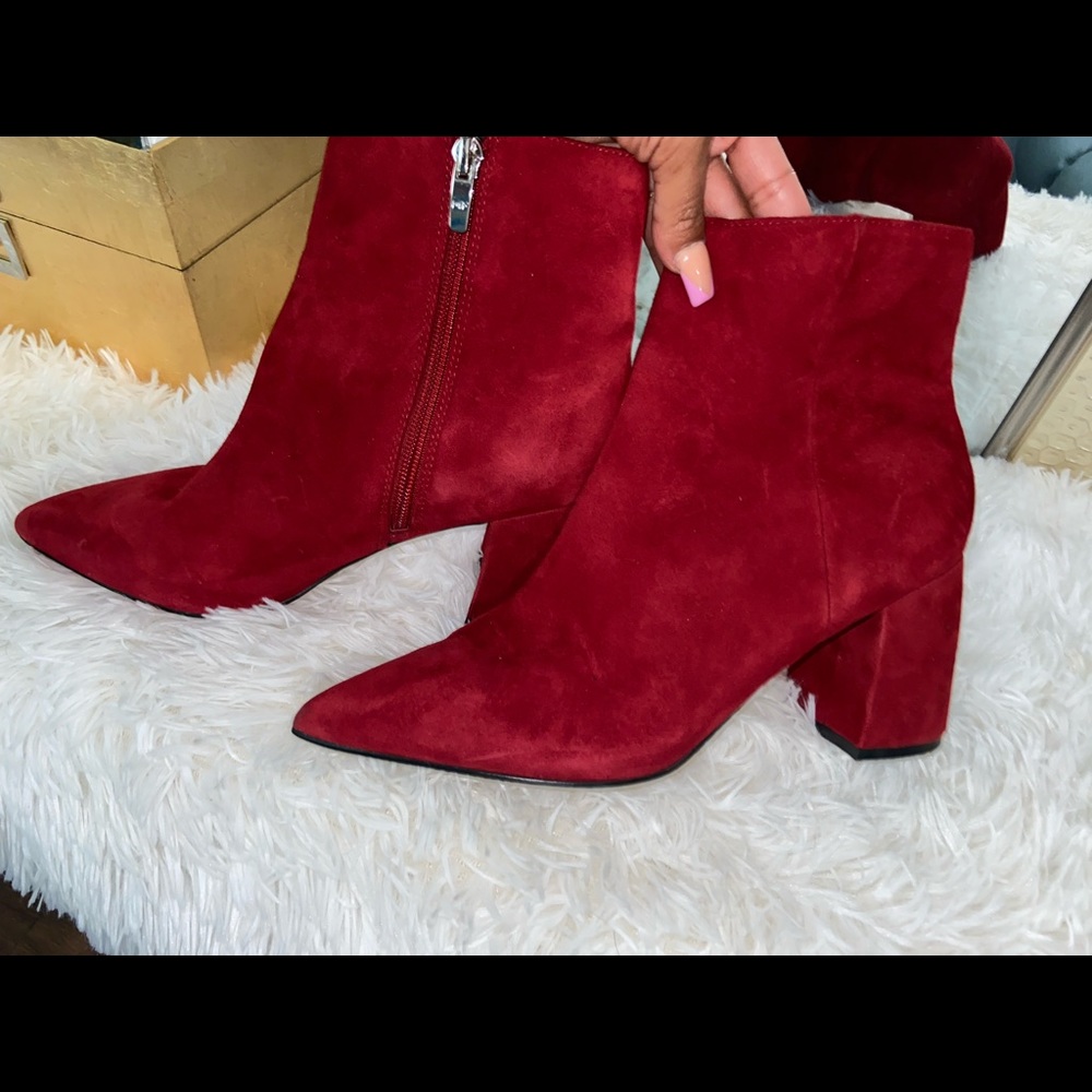 Marc Fisher Red Ankle Boots